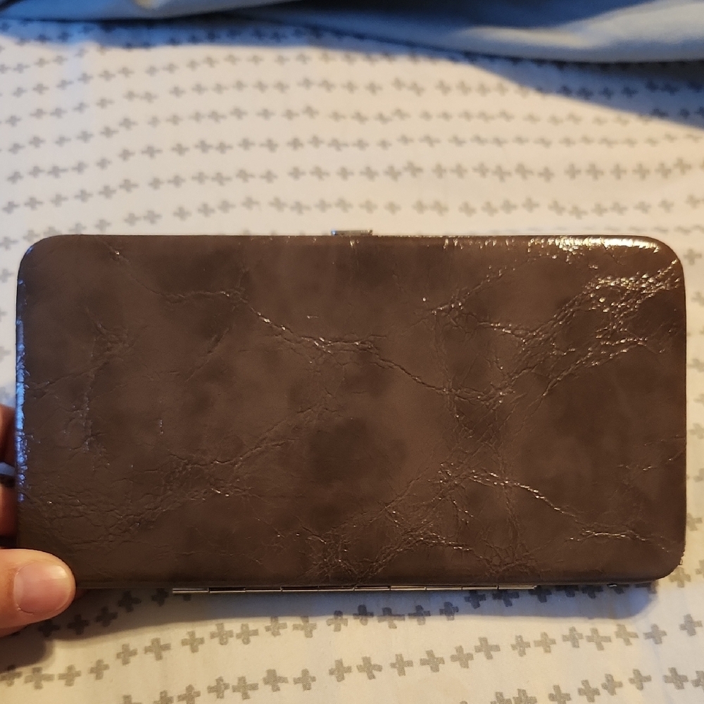 Brown Textured Clutch Wallet